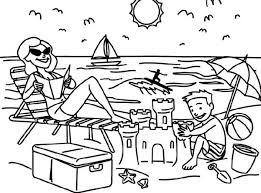 Advanced coloring pages that you can print for your middle schoolers are a blessing when summer break is coming fast. Family Vacation On Beach And Making Sand Castle Coloring Page Download Print Online Coloring Pages For Free Color Nimbus