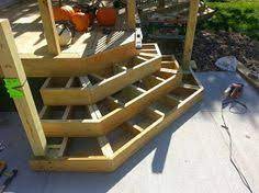Cascading Deck Stair Construction Stacking Rather Than Stringing Diy Deck Deck Stairs Deck Steps