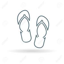 Illustrations by cienpies 15 / 406 flip flop in black color illustration clip art by draganmilenkovic 5 / 361 flip flop blue and white color drawings by. Beach Slops Icon Flip Flops Symbol Summer Sandals Sign Thin Line Icon On White Background Vector Illustration Royalty Free Cliparts Vectors And Stock Illustration Image 56720177