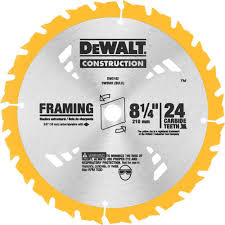 Dewalt 8 1 4 In 24t Carbide Framing Circular Saw Blade Dw3182 The Home Depot Circular Saw Blades Circular Saw Dewalt Circular Saw