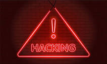 Premium Vector | Neon word hacking symbol sign on red brick wall ...