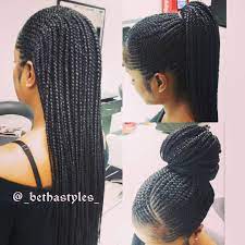 94 Likes 1 Comments Imebet Bethastyles On Instagram Long Box Braids In Back Cornrows In Front Hair Styles Braided Hairstyles Box Braids Hairstyles