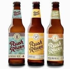 Rush River Bieretiketten Bierverpackung Craft Brew