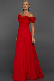 Kirmizi Uzun Cicekli Abiye Elbise Abu074 Dresses Engagement Dresses Red Dress