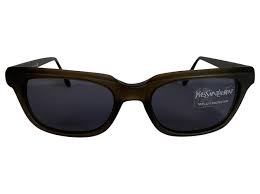 Achetez et essayez en ligne ou en boutique vos modèles de lunettes préférés. Yves Saint Laurent Retro 80s Lunettes De Soleil Acetate Kaki Ref 208189 Joli Closet