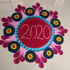 New Year 2020 Rangoli Design Indiartomania Creativerangoli Rangolibyindiartomania Newy In 2020 Free Hand Rangoli Design New Year Rangoli Rangoli Designs Latest