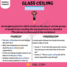 Glass Ceiling Definition Origin Uses And Examples 7esl In 2021 Glass Ceiling Slang Words Idioms And Phrases