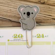 Koala Bear Bookmark Koala Planner Clip Koala Bear Gifts Koala Bookmark Koala Gifts Paper Clip For Planner Office Gifts Koala Craft Felt Crafts Bookmark Gifts