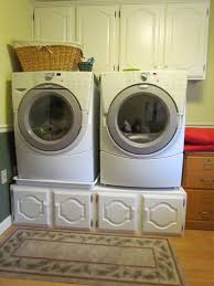 Storage Space Under Washer And Dryers Crafty Kitchen Cabinets Under Washer Dryer Things F Laundry Room Pedestal Laundry Pedestal Laundry Room Makeover