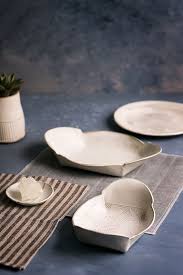 White Ceramic Plate Set For Oven Ceramic Serving Housewares Serving Etsymktgtool Nestingceramicset Creamceramicset Ceramict Ceramic Plates Ceramics Modern Serving Trays