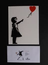 Unfollow banksy dismaland free art to stop getting updates on your ebay feed. Banksy Original Dismaland Spray Canvas Girl With Balloon Souvenir Walled Off Its A Girl Balloons Heart Balloons Banksy