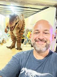 My daughter bought me a dinosaur tape dispenser, with dinosaur tape!!