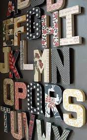 Just thin down any permanent white glue. Scrap Book Paper Letters Crafts Diy Crafts Paper Mache Letters