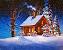 Winter Log Cabin