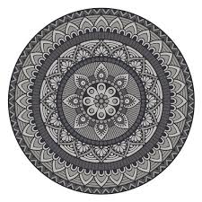 Vinyl Teppich Rund Matteo Mandala 1 Grau Teppich Vinyl Teppich Kaufen