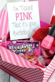 Birthday Gift Basket Ideas Fun Color Themed Gifts Gift Basket Ideas Fun Squared Unique Birthday Gifts Pink Gift Ideas Pink Gift Basket