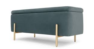 This kingston seymour deluxe padded faux leather storage bench with organizer is a practical addition to almost any room in your home. Asare 110cm Upholstered Ottoman Storage Bench Marine Green Velvet And Brass Storage Ottoman Bench Storage Bench Upholstered Ottoman
