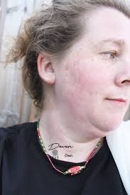 CUS Message Bead Will & Eye Beaded Choker, Green