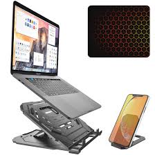 Check spelling or type a new query. 360 Swivel Laptop Stand With Mouse Pad And Phone Holder 10 Step Notebook Holder By Pixiri Compatible With Macbook Air Pro Dell Xps Hp Tablet And Laptops Upto 15 6 Inch Black Pixiri