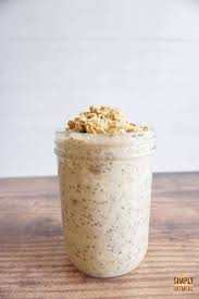 1 tbsp hemp hearts, chia calories: Banana Yogurt Overnight Oats Simply Oatmeal