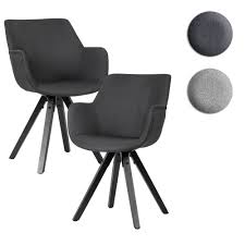 Der massivholzstuhl tau a ist der große bruder des stuhles tau. Finebuy Esszimmerstuhl 2er Set Mit Armlehnen 54x85x58 Cm Stoff Kuchenstuhle Modern Mit Schwarzen Beinen
