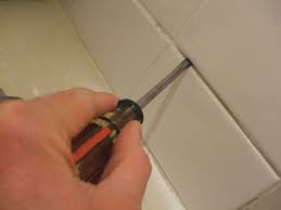 Stir up equal amounts of vinegar and baking soda. How To Easily Remove Old Tile Grout Tile Removal Tile Grout Cleaning Hacks