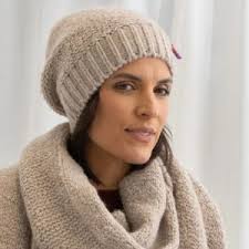 Wollstirnband Heidi, handgefertigt, Hazel Braun