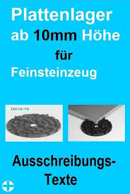 Plattenlager Aus Pvc Weich Hohe 10mm Ausschreibungstexte Ausschreibung Stelzlager Und Baumaterialien