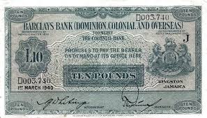 Earn up to 75,000 bonus points! Jamaica 10 Pounds 1937 1940 Barclays Bank Foreign Currency