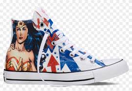 For other uses, see wonder woman (disambiguation). Converse Chuck Taylor All Star White Dc Comics Wonder Converse Unisex Chuck Taylor Wonder Woman Hi White Red Blue Free Transparent Png Clipart Images Download