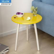 Creative Nordic Wood Low Round Coffee Table Dirty Storage Table Tea Fruit Snack Service Plate Tray