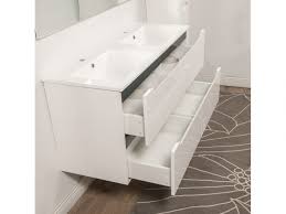Découvrez tout ce qu'il y a à savoir sur ce mobilier design. Meubles Salle De Bain Double Vasque Colonne Selita Laque Blanc
