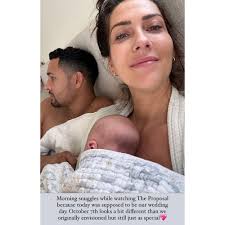 Becca Kufrin, Thomas Jacobs Snuggle Son Benson