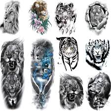 A few popular styles include tribal, new school, traditional, watercolor, japanese, and celtic. Amazon Com Tiger Lion Arm Sleeve Tattoos Fake Lion Tiger Half Arm Tattoos And Full Sleeve Tattoo Stickers For Women Men 8 Sheet Beauty