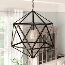Laurel Foundry Modern Farmhouse Champlain 1 Light Unique Statement Geometric Pendant Reviews Wayfair