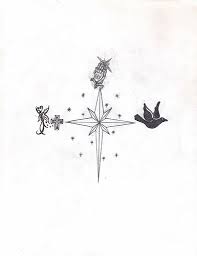 North Star Tattoo Design Idea Only The Large Star And The Smaller Stars Surrounding It Yildiz Dovmeleri Dovme Sanati Dovme
