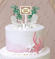 Choose a wedding pie, cupcakes or macaroons. 1derful 2gether Small Mini Decorative Adirondack Plastic Beach Chairs Wedding Anniversary Cake Decoration Toy Toppers With Sign Amazon Com Grocery Gourmet Food