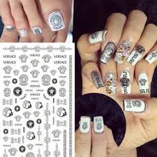 Nail Designs Stickers Designer Inspired Nail Stickers Decals Versace Designerstickers Designernails Nailstic Nail Stickers Decals Nail Logo Nail Stickers