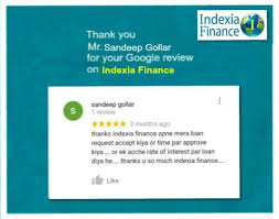 Indexia Finance Thank You Mr Sandeep Gollar For Your Google Review On Indexia Finance Www Indexiafinance Com Finance Google Reviews Personal Loans