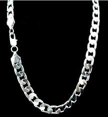 Width 7 Mm Silver Necklace For Men 22 Inch Sterling Silver Chain Necklace Fashion Men Jewelry