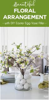 An item is not guaranteed in stock or available for immediate shipping/pick up. Floral Arrangement With Diy Easter Egg Filler Setting For Four