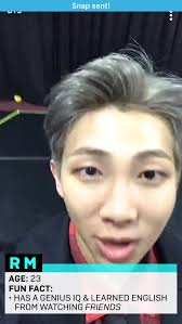 Rm Snapchat Ama S Namjoon Genius Iq Fun Facts