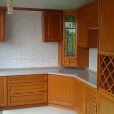 solid wood (nyatoh) kitchen cabinet