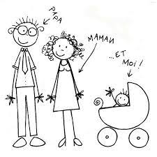 tampon bois papa maman et moi 7 x 2 cm dessin coloriage de chien bricolage
