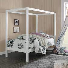 Featuring a simple box frame, you can personalize this frame with plenty of style options by using any fabric of your choice, making this a phenomenal addition to your bedroom. Taylor Olive Tansy Twin Canopy Bed Overstock 31719344