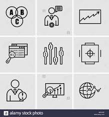 Set Of 9 Simple Editable Icons Such As Flow Chart Interface