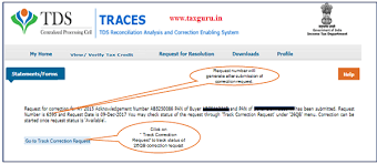 Procedure For Online Correction In Form 26qb On Traces