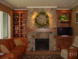 I Like The Rock The Wood Tone And All Of The Storage D Family Room Decorating Modern Family Rooms Small Family Room
