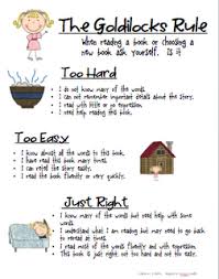The Goldilocks Rule Just Right Books School Reading Reading Classroom