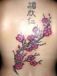 3 Strong Pink Blossom Tattoo Japanese Flower Tattoo Lady Bug Tattoo